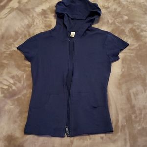 navy t-shirt zip up hoodie